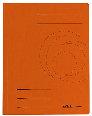 herlitz 10902922 Schnellhefter A4 Quality, orange, kaufmännische- und Behördenheftung, 25 Stück