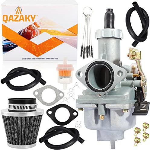 QAZAKY PZ27 Carburetor for 125cc 150cc 200cc 250cc 4-Stroke Engine CG ATV Go Kart Dirt Bike Quad Taotao Zongshen Lifan Sunl Buyang Coolsport Kazuma Chinese Cable Hand Choke Carb 27mm