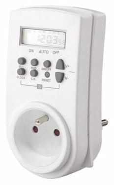 Perel Wochenzeitschaltuhr, 230 V, 16 A, 3680 W, Typ E (französisches System), weiß