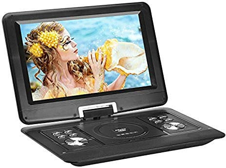 BW 14 Inch Portable MP4 DVD Player - 270 Degree Rotating Screen, Region Free, 1280x800 Resolution, Hitachi Lens, Anti-Shock