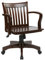 OSP Home Furnishings Deluxe Banker-Schreibtischstuhl aus Holz mit Verstellbarer Höhe, Verriegelungsneigung und robuster Basis, Espresso, mittlere Rückenlehne