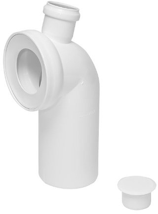 Eckrohr-WC Ø 90/110 mm mit Absteppung (50)
