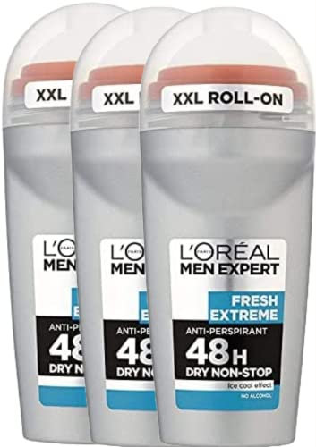 L'Oreal Men Expert Lufterfrischer (3 Stück) Fresh Extreme Roll-On 50 ml