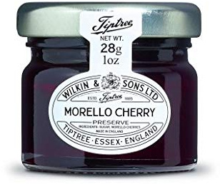 Tiptree Morello Cherry Preserve (72x28g) | Single-serve portions streamline buffet flow and reduce waste, offering a hygienic self-service breakfast option.
