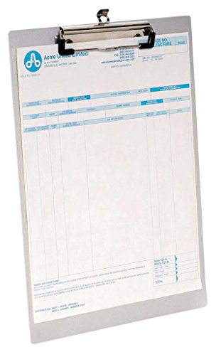 Westcott E-17001 00 Planchette à pince en aluminium Format A4 avec pince à ressort et œillet de suspension