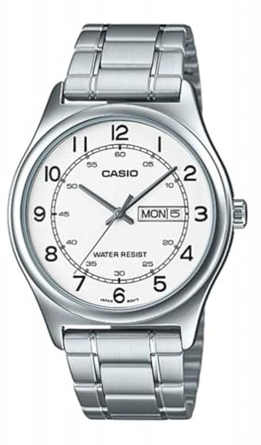 CASIO Herren-Armbanduhr Analog Quarz Edelstahl MTP-V006D-7