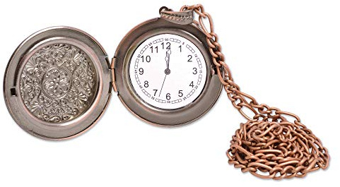 Bronze Steampunk Pocket Watch (1 Pc.) - Vintage-Inspired Timepiece, Perfect Accessory for Cosplay, Steampunk Enthusiasts, or GIft Halloween