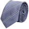 Fabio Farini - Elegante Herren Krawatten gestreift - 6cm/8cm Breite - Männer Schlips als Geschenk oder Anlässe dunkelgrau schwarz weiß 6cm