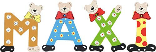 Playshoes Kinder Holz-Buchstaben Namen-Set Maxi - Sortiert