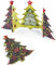 Sizzix 660665, Christmas Tree Fold-A by, 6 Pack, Multi Color, One Size Karte Weihnachtsbaum zum Falten von Jen Long Thinlits Stanzen Set, 6 in Packung, Stahl, Mehrfarbig, 26.1 x 17 x 0.5 cm