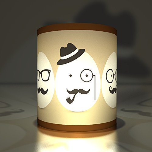 Kartenkaufrausch 5 Oster Papier Windlichter| Teelichthalter| Transparent Leuchten mit Hipster Ostereiern, braun