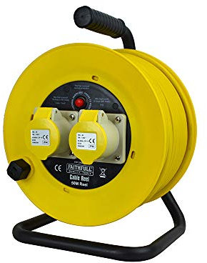 Faithfull Power Plus CR50ML 50m 16A / 110V Cable Reel Open Frame