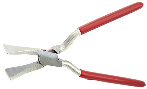 STUBAI FALZZANGE GERADE 18 mm | für feine Falzarbeiten an Dach und Fassade | durchgesteckt, C45-Carbonstahl, PVC-beschichtete Schenkel, 280 mm Länge