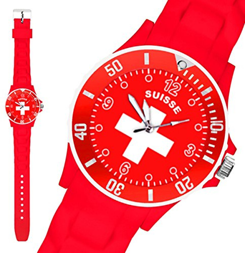 Taffstyle® Fanartikel Silikon Armbanduhr Gummi Trend Watch Quarz Fan Uhr mit Fussball Weltmeisterschaft WM & EM Europameisterschaft 2016 Länder Flaggen Style