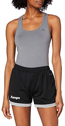 Kempa Damen Core 2.0 Damen Shorts, Schwarz (Black/Dark Grey Melange), M EU