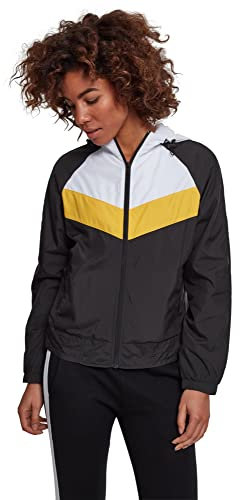 Urban Classics Femme Coupe-vent pour Femme 3 Tons Veste, Multicolore (noir/blanc/jaune chrome01302)., S EU