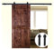 LWZH 13FT/396 cm Schiebetürbeschlag Set Barn Door Hardware Kit Laufschienen für Schiebetür Hängeschiene Schiebetürsystem