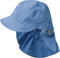 Sterntaler Schirmmütze Nacken Basic - Unisex Baby- und Kinder Mütze mit Nackenschutz - UV-Schutz 50+ Hut aus Popeline (Bio) - leichte Sommer Kopfbedeckung mit Gummiband - samtblau, Größe 49