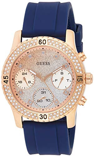 Guess Confetti Montre Femme Analogique Quartz avec Bracelet Silicone W1098L6