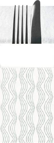 HANTERMANN Besteckservietten Silber aus Premium Airlaid, STOFFÄHNLICH | 100 Stück | 33 x 40 cm |2in1 Bestecktasche | perfekt für jeden Anlass | Hochzeit, Geburtstag, Familienfeier | Made in Germany