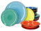 MamboCat Teller-Set Colour Power Capri 18-tlg I Steingut-Geschirr handbemalt für 6 Personen - zeitlos-elegantes Design I 6x Speiseteller 6x Kuchenteller 6x Suppenteller I Teller-Service 18 Teile