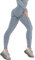 DUROFIT Damen Scrunch Butt High Waist Sport Leggings Po Push Up Leggings Blau S