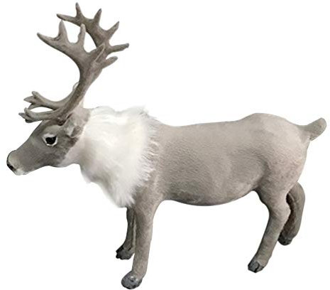 PRETYZOOM Deko Figuren Hirsch Statue Rentier Figur plüsch Deer Ornamente Tierfiguren Waldtiere Figuren Tischdeko Weihachten Dekoration Geschenk für Zuhause Party Garten Innen ?en