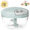 Hachoir Oignon Manuel, Presse Ail 520ML de 3-Lames, Pour Oignon Salade,Pesto, Persil, Saucisson/Machine à Couper Noix, Vanille, Aliments pour Bébés (Vert)
