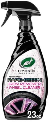 Turtle Wax Hybrid Solutions Rapid Decon Iron Remover, 23 fl oz, Wheel Cleaner, Versatile Iron Remover and Tire Cleaner