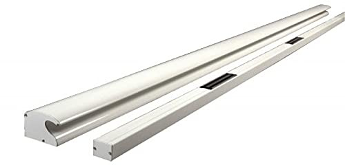 Profil en 2500 mm avec 2 ventouses de 300 kgs tension automatique coloris blanc 9010
