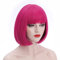 Perücke Rot für Damen kurz Bob mit Pony Bunt Rosa Kostüm Cosplay Perücken für Frauen Dress Up Fasching Halloween Lotia Anime Wig mit Perückenkappe 047D