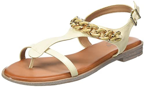 Mustang Femme 1388-809 Sandale, Ecru, 38 EU