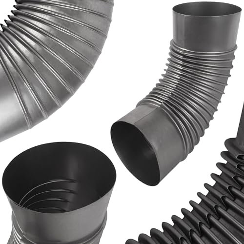 BAUSTER® Ofenrohre Rauchrohr für Kaminöfen Ofenknie Kaminrohr Abgasrohr 90° Bogen ∅150mm Metall Komponenten des Schornsteinzubehörs