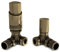 UK Radiators Antique Brass Thermostatic Radiator Valve 15mm Corner Lockshield Valve in Antique Brass Color and Brushed Finish - Classy and Modern Design 1/2 x 15mm Corner Radiator Valve