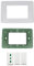Di Tutto Per Tutti® - Set Completo 5 Pezzi, Placca 3M Da 3 Posti, Supporto 3M 3 Posti, Bipasso Bivalente 2P+T 16A, 2 Copriforo 1M Falso Polo Compatibile Vimar Plana Bianco