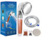 Duschkopf mit Schlauch 2M, Wassersparend Duschbrause mit Mineralsteinen Ionen Handbrause Druckerhöhung Shower Head Duschköpfe, Brausekopf Dusche 3 Strahlarten mit Kalkfilter