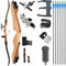 wolfman Recurvebogen Set Erwachsene 66/68/70 Zoll 12-40LBS Pfeil und Recurve Bogen Set Praxis Bogen Jagdbogen für Bogenschießen Halle Schießen Wettkämpfe Übung Rechtshänder(Schwarz, 68/40Lbs)