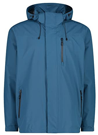 CMP - Herrenjacke mit Reißverschluss und atmungsaktiver Kapuze, Staubiges Blau, 52