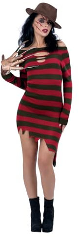 Smiffys A Nightmare On Elm Street, Freddy Krueger, Kostüm, Strickkleid