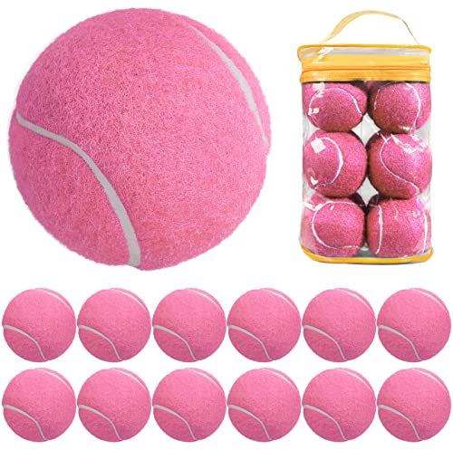HUIOP 12 Confezioni di Palline da Tennis abbinate e da Allenamento a Pressione,Palla da Tennis di Allenamento