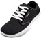 HOBIBEAR Hommes Femmes Chaussures Pieds Nus Barefoot Minimalistes Marche Légère Sneakers(Noir Blanc, EU 38)