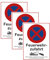 SL group - 3 Schilder Feuerwehrzufahrt 20 x 30 cm aus stabiler PVC Kunststoff-Platte - Hinweisschild für Fahrzeuge werden kostenpflichtig abgeschleppt (Halteverbot) - Warnhinweis Parken Verboten