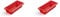Lékué - Molde de silicona Rectangular, Rojo, 24cm (Paquete de 2)