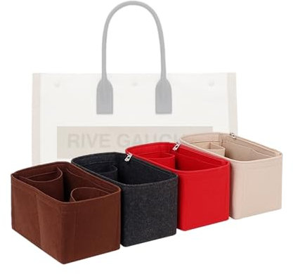 LinerLink Taschen-Organizer für YSL große Rive Gauche N/S Einkaufstasche (48 x 36 x 16 cm (L x H x T), handgefertigter Taschen-Organizer, individueller Tascheneinsatz, 2 mm Filztascheneinsatz,