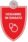 Indigos UG - Schild Hebamme im Einsatz - 9x12 cm - Saugnapfschild - Aluverbund - Emblem - Innenbefestigung für Ihr Auto - UV-Beständig - Einsatzschild - Hinweisschild - Warnschild