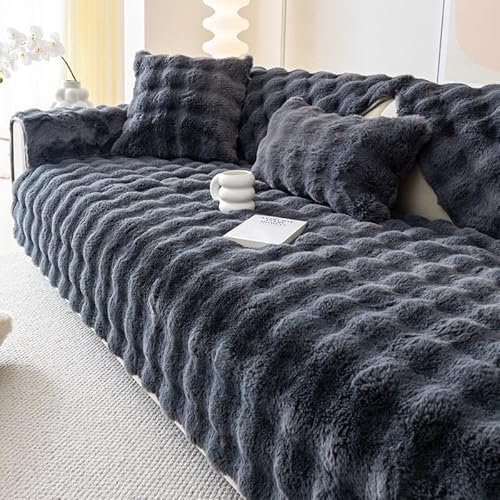 YWQJL Sofabezug 1 2 3 4 Sitzer Sofaschoner rutschfest Couchbezug L Form Waschbarer Dekor Perim Sofa Decken Sofaschutz Katze Hund Decke Doppelseitiger Gesteppter(D-6,110x240cm)