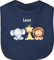Baby Lätzchen - Tiere - Safaritiere mit Name - Elefant Giraffe Löwe - Unisize - Navy Blau - baby-geschenke personalisierte geschenke latz babysachen tier babylätze babygeschenke tieren babylatz