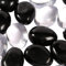 Mixed Color Glass Pebbles,Vase filler stones Glass pebbles,26pcs Oval Clear and Color Mixed Aquarium Stones Marbles Tabletop Decorative Stones Vase(Size:Black)