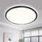 ONDTA LED Deckenleuchte Schwarz 36W, Neutralweiß 4000LM Deckenlampe Schwarz, IP44 Küchenlampe Badezimmer Lampe, Ultra Dünn LED Panel für Wohnzimmer Flur Schlafzimmer Balkon Keller Büro, Ceiling Ø57CM