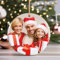 HOBULL Personalisierte Weihnachtskugel Mit Foto - Weihnachtsbaumschmuck Geschenk für Christbaumdekoration, Familie, Freunde und Baby